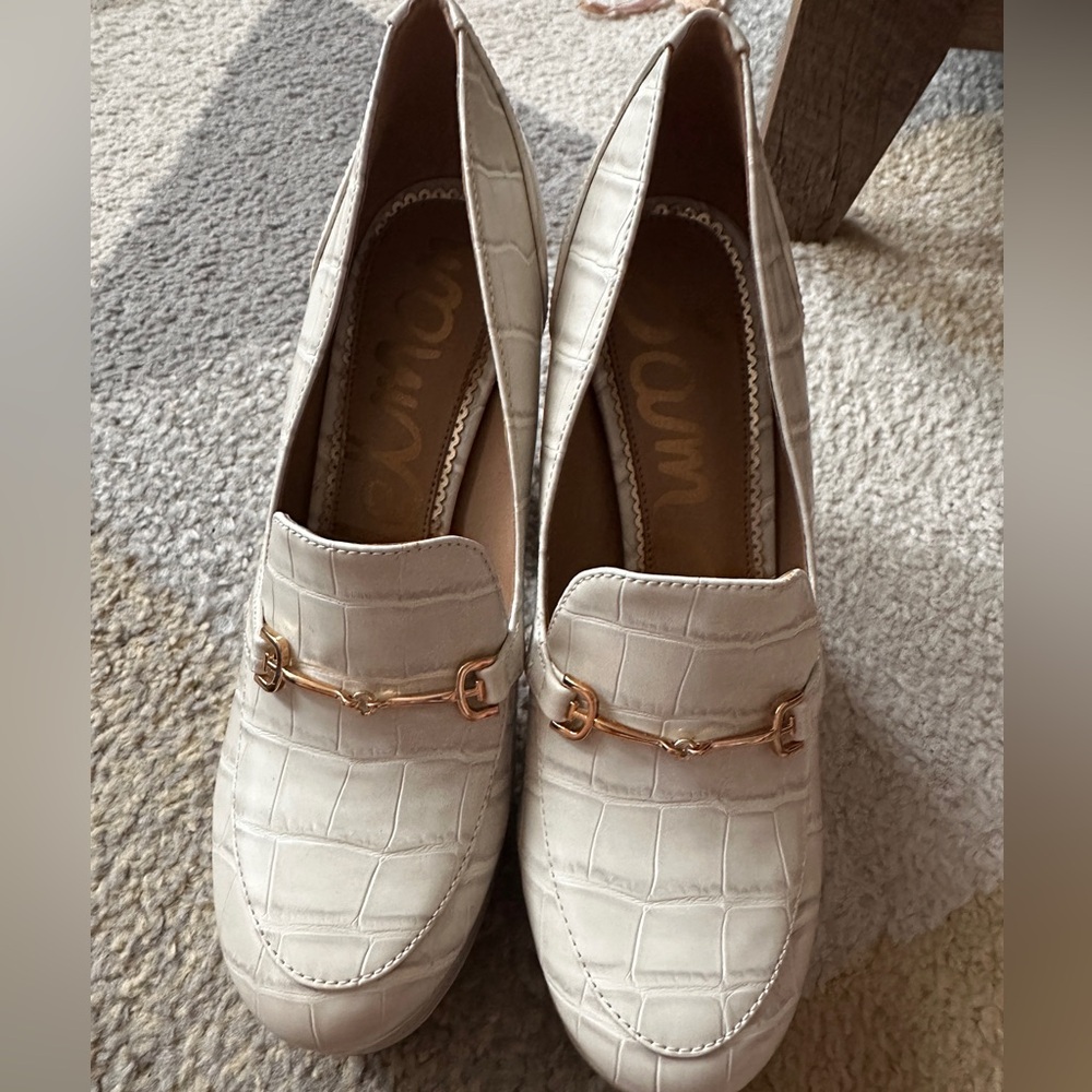 Sam Edelman white croc platform Loafers for Women